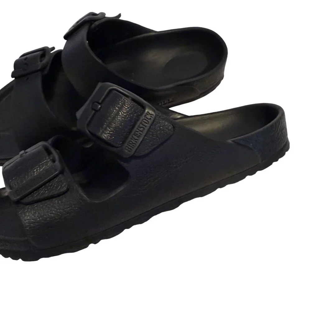 30 Youth 12 Birkenstock Arizona Essentials Black EVA Sandals Slides - Picture 7 of 9
